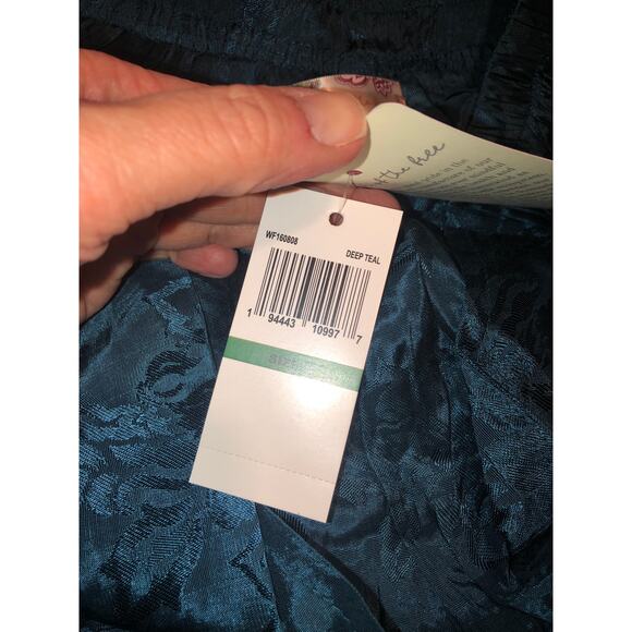 Band of the Free NWT Women's Celene Deep Teal Layered Midi Skirt - L - Picture 10 of 12